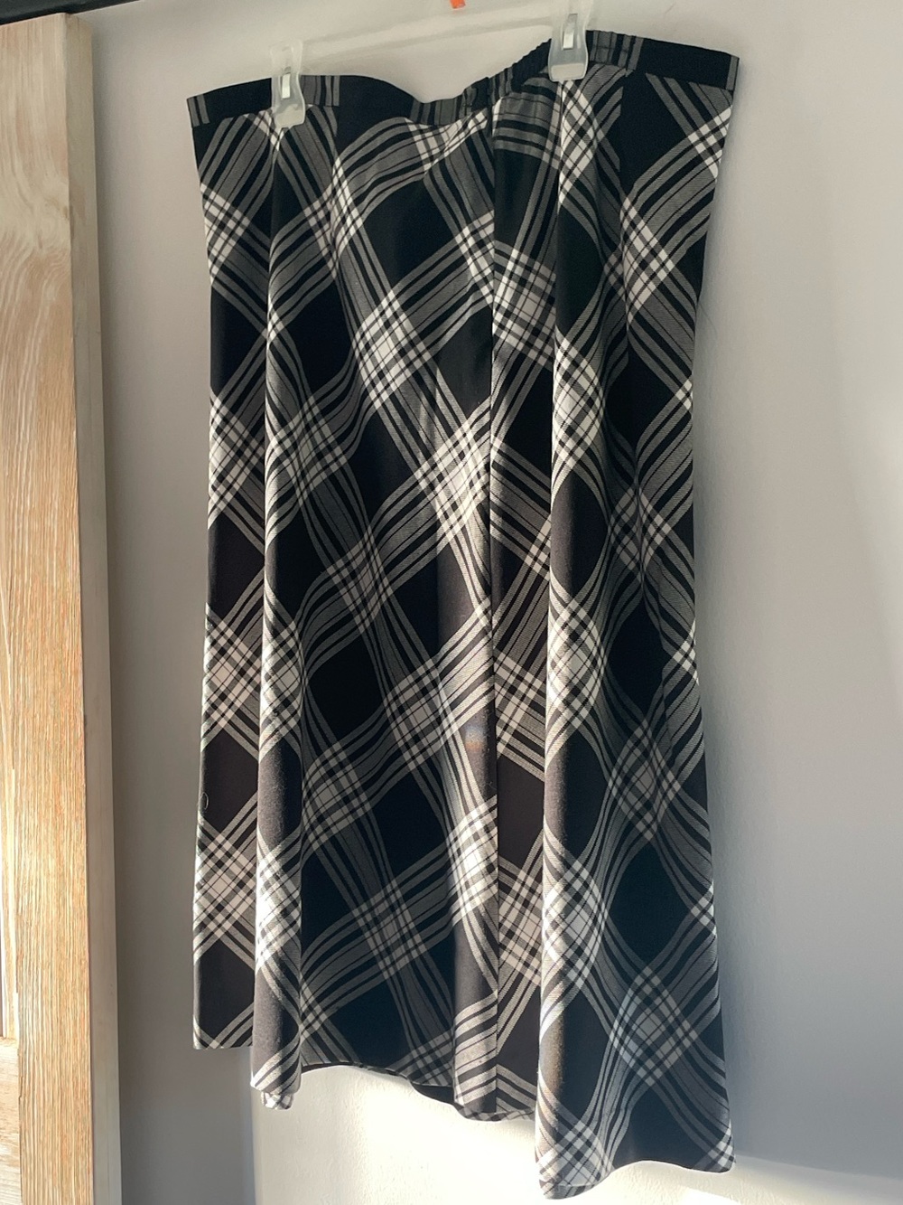 Black and White Plaid Skirt